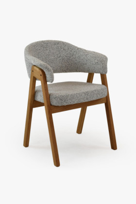 Moderné stoličky s podrúčkami, šedá